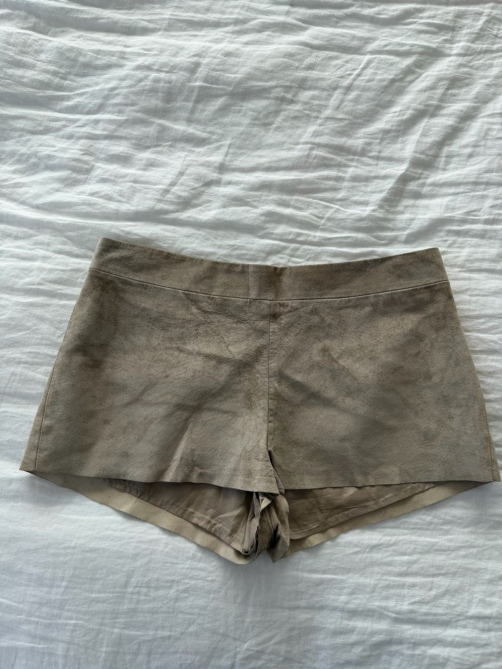 H&M Taupe Suede Short Shorts